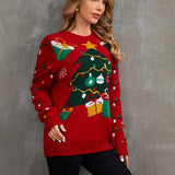 2025New Sweater Christmas Gift Sweater European and American Autumn and Winter Lazy Style Pullover Knitted Sweater