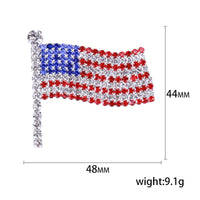 Enamel Statue of Liberty Brooches for Women Unisex Rhinestone American Flag Pins Banquet Party Backpack Gifts Jewelry Accessorie
