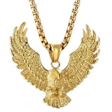 Fashionable Flying Eagle Animal Pendant Necklace Men's Personalized Motorcycle Rock Cycling Hip-Hop Trendy Jewelry