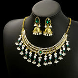 Luxury Elegant Crystal Wedding Jewelry Set Women Vintage Water Drop Earring Necklace Set Indian Gold Color Bijoux Bride Gift