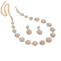 2pcs Wedding Women's Fashion Jewelry Set Tassel Rhinestone Earrings Necklace Fashion Party Fashion Accessories