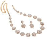 2pcs Wedding Women's Fashion Jewelry Set Tassel Rhinestone Earrings Necklace Fashion Party Fashion Accessories