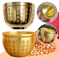 Durable Pure Brass Cornucopia Wealth Attracting Small Mini Baifu Rice Cylinder 4.5-7cm Baifu Jar Cup Home Decoration Accessories