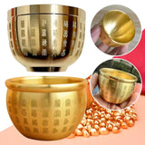 Durable Pure Brass Cornucopia Wealth Attracting Small Mini Baifu Rice Cylinder 4.5-7cm Baifu Jar Cup Home Decoration Accessories