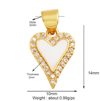 Peace Sign Feather Talisman Amulet Witch Religious Charm Pendant,MAMA Love Heart Wiccan Zircon Necklace Jewelry Findings L61