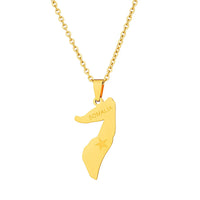 2024 new fashion stainless just Africa Somalia map pendant necklace temperament everything collarbone chain birthday anniversary