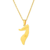 2024 new fashion stainless just Africa Somalia map pendant necklace temperament everything collarbone chain birthday anniversary