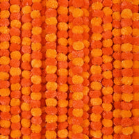 5-50pcs Marigold Flower Garland For Decoration Artificial Flowers 5 feet Diwali Pooja Mexican Party Fiesta Day of The Dead