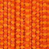 5-50pcs Marigold Flower Garland For Decoration Artificial Flowers 5 feet Diwali Pooja Mexican Party Fiesta Day of The Dead