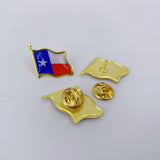 USA Texas State Flag Lapel Pin Metal Waving Badge Brooch Lapel Pin Clothing Hats Suit Travel Bags Accessories