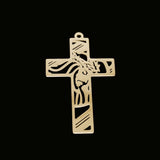 New fashion stainless steel cutout cross Jesus pendant necklace bracelet Keychain pendant accessories