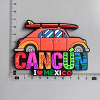 PVC Fridge Magnets Tourist Fridge Magnets for Cancun Mexico Honduras Fridge Decorations Stickers Home Decor