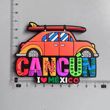 PVC Fridge Magnets Tourist Fridge Magnets for Cancun Mexico Honduras Fridge Decorations Stickers Home Decor