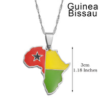Anniyo 3CM Hip-hop Africa Map Pendant Necklace Jewelry Eritrea,Gambia,Guinea,Congo,Tunisia,Benin,Libay,Namibia,Chad,Botswana