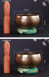 Nepal Large Bowl Singing 20cm Copper Handmade Buddha Bowls Tibetan Yoga Bowl Meditation Tools Buddha Sound Bowls Awareness Set