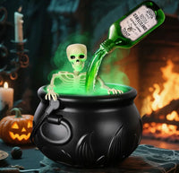 Halloween Black Wizard Bowl Magic Float Bottle and Diffuser Indoor Home Bar Magic Party Horror Ghost Props Halloween Decoration