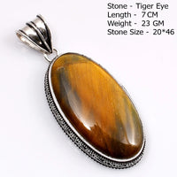 Genuine Amazonite Turquoise Agate Jasper Tiger Eye  Antique Pendant