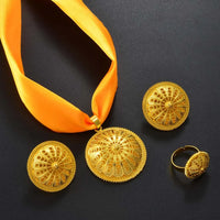 Anniyo Ethiopian sets Pendant DIY Rope Earrings Rings African Eritrean Jewelry Wedding Engagement Habesha Ethnic Items #152016B