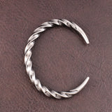 Stainless Steel Fashion Simple Adjustable Bracelet Men's Classic Design Twist Bracelet Unique Open Bangle Jewelry Gift Wholesale
