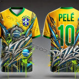 King Bailey 10 Maillot De Football Brésilien Street Graffiti GPT Chat Intelligent Design Kit Spécial Adulte / Enfant