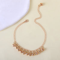 Fashionable Single-layer Minimalist Style Small Bell Pendant Alloy Ladies' Jewelry Ankle Chain