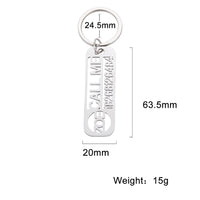 My Shape Custom Name Phone Number Keychain for Car Anti-lost Keyrings Personalized Name Keyholder Stainless Steel Jewelry Gifts