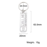 My Shape Custom Name Phone Number Keychain for Car Anti-lost Keyrings Personalized Name Keyholder Stainless Steel Jewelry Gifts