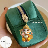 Cute Garnesh Pendant Keychain Retro Ganish 2D Flat Acrylic Ornament Charm Hanging Decoration for Car Bag Festive Home Party Gift
