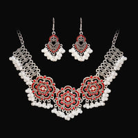 Luxury Elegant Crystal Wedding Jewelry Set Women Vintage Water Drop Earring Necklace Set Indian Gold Color Bijoux Bride Gift