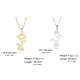 EUEAVAN Lotus Flower Yoga Pendant Necklace Stainless Steel Om Unalome Symbol Necklaces for Women Men Buddhist Amulet Jewelry