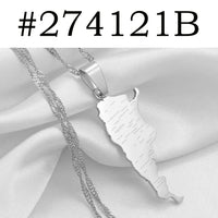 Anniyo Argentina Map With City Name Pendant Necklaces Women Girls Charm Argentine Maps Jewelry #274121