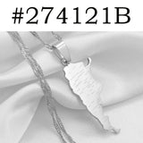 Anniyo Argentina Map With City Name Pendant Necklaces Women Girls Charm Argentine Maps Jewelry #274121