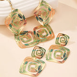 Multicolor Geometric Spirals Necklace Pendant Chain Women Girls Gifts Fashion Jewelry Hot Sale Party Gift 2025 New Style