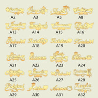 Personalized Custom Double Plated Name Necklace 18k Gold Plated Nameplate Pendant Customized Name Plate Necklace for Women Men