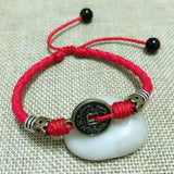 Simple Adjustable Handmade Leaf Anklets Woven Adjustable Rope Lucky Foot Bracelet For Women Men Jewelry