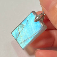 Pendant Natural Stone Irregular Shape Blue Purple Labradorite Pendant for Women Men Jewelry 1Pcs