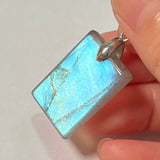 Pendant Natural Stone Irregular Shape Blue Purple Labradorite Pendant for Women Men Jewelry 1Pcs