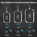 3D Crystal Photo Custom Necklace Rectangle,Customized Gift for Father,Men,Women,Him,Her,Personalized Gifts With Your Own Photo