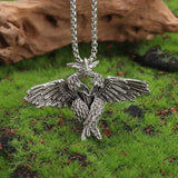 Retro Gothic Mysterious Demon Angel Wings Pendant Necklace Men's Punk Hip Hop Trendy Cool Jewelry Boy Gift