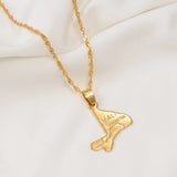 Anniyo Mali Map Pendant Necklaces Jewelry for Women Girls #300510