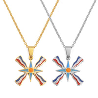 Anniyo 2.5cm Ashur Lama,Lamma Pendant Necklaces Winged Lamassu is an Assyrian Protective Deity Jewelry #370121