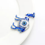 Lucky Eye Blue Turkish Evil Eye Refrigerator Sticker Alloy Camel Magnet Refrigerator Sticker for Women Men Fashion Jewelry