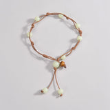 Glow In The Dark Acrylic Anklet Bracelet Boho Beach Adjustable Foot Jewelry Women And Men Weave Stackable Summer Accessories