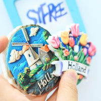 1pc, Australia Fridge Magnet, Koala Magnet, Ocean Magnet,Netherlands Windmill Tulip Four-Leaf Clover Fridge Sticker Home Decorat