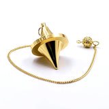 Ya.x Spinning Top Design Reiki Pendulum for Divination,Chakra Testing & Spiritual Energy Brass  Metal Pendulum