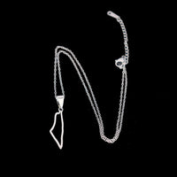 New fashionable stainless steel Israel map pendant necklace, simple and versatile, ethnic style map pendant collarbone chain for
