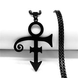RIP Memorial Symbol Love Logo Steampunk Stainless Steel Necklace Women The Minimalism Artist Love Symbol Prince Necklace Jewelry