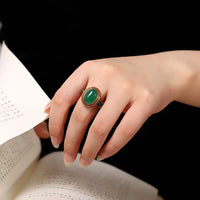Original ancient gold craftsmanship natural carnelian rings for women flower enamel national style light luxury Wedding jewelry