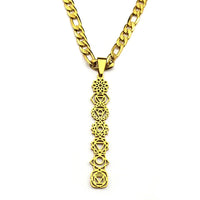 Yoga 7 Chakra Birth Flower Pendant Necklace for Women Men Stainless Steel Gold Silver Color Reiki Healing Amulet Jewelry Gift