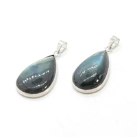 Natural Labracorite Crystal Water Drop Stone Pendant Necklace For Women Spectrolite Gemstone Energy Healing Amulet Man Jewellery